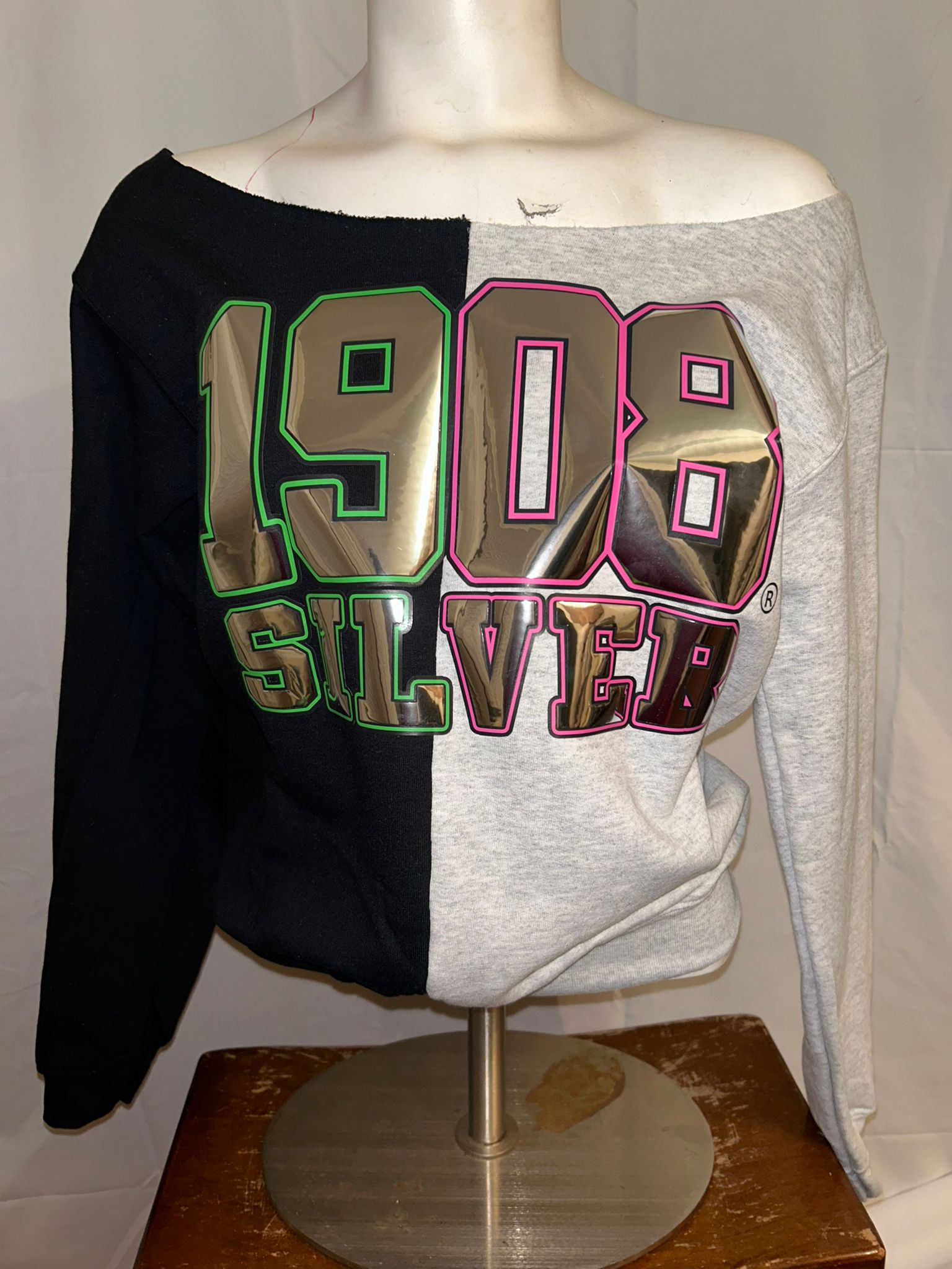 1908 Silver Sweatshirt, 1908 Silver Star Shirt, 1908 Color Block Shirt, AKA Silver Star Sweater