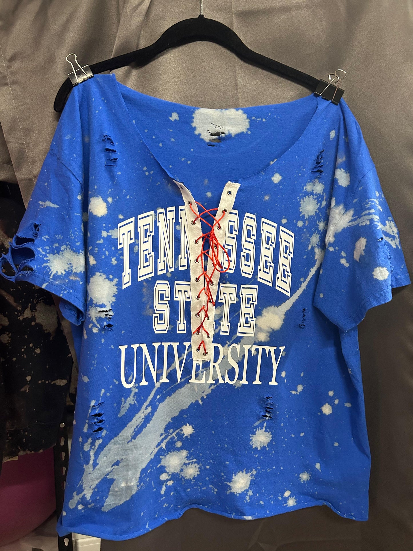 Handmade Tennessee State University Lace-Up T-Shirt