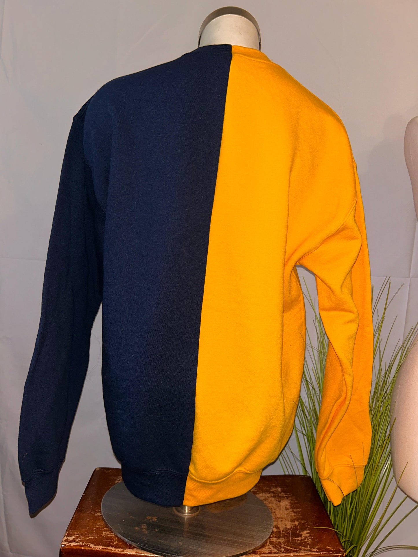 Handmade Michigan Half and Half Crewneck Sweatshirt