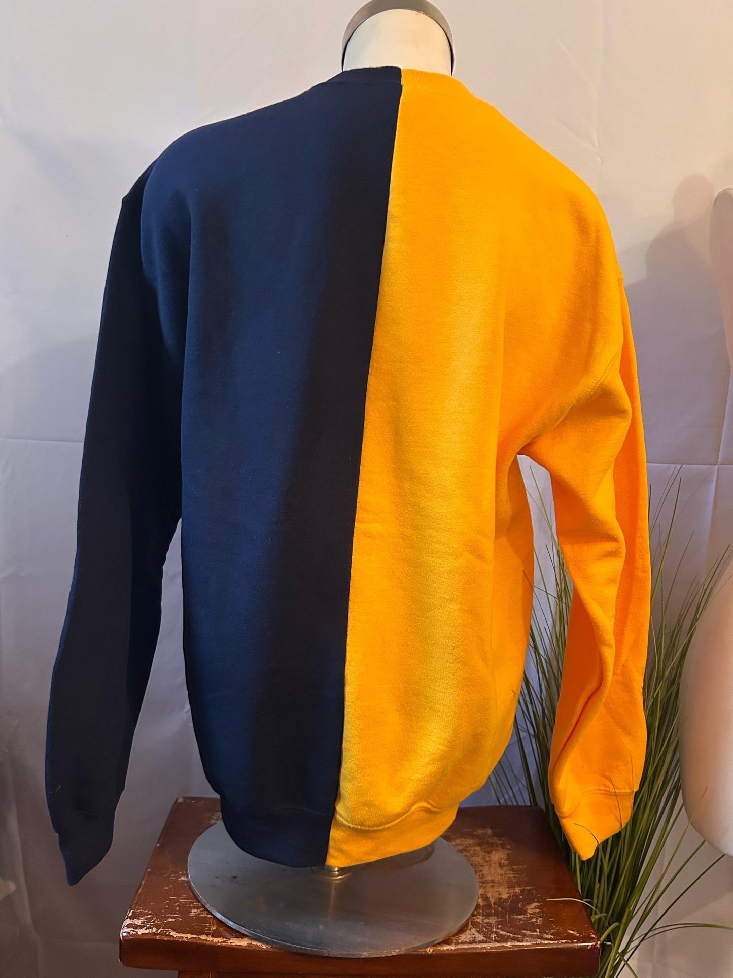Handmade Michigan Half and Half Crewneck Sweatshirt