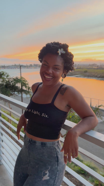 keep it light, sis crop tank
