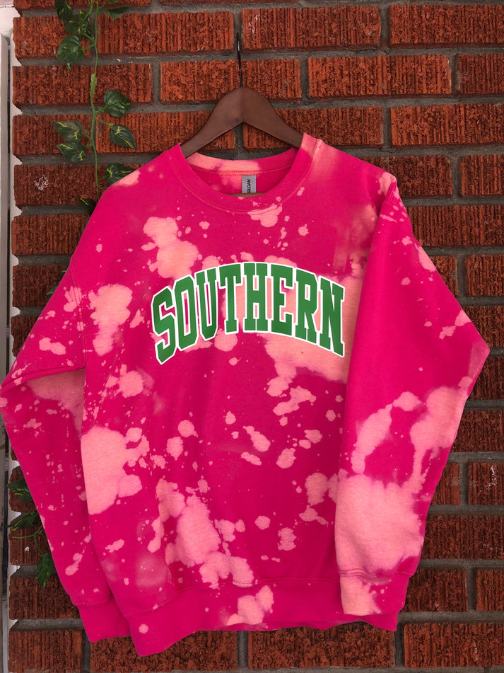 Handmade Southern AKA Color-Way Hand Bleached Crewneck Sweatshirt