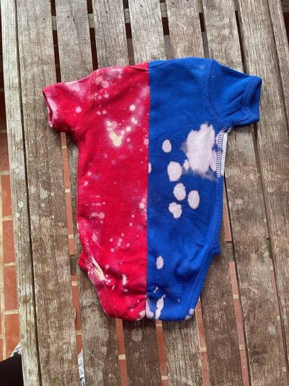 howard university hampton university HU baby onesie hand bleached handmade tie dye