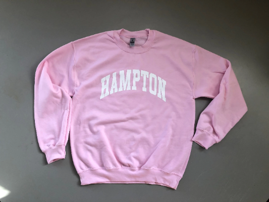 Hampton University Ballerina Pink Sweater Sweatshirt HU Handmade Customizable Custom 1868