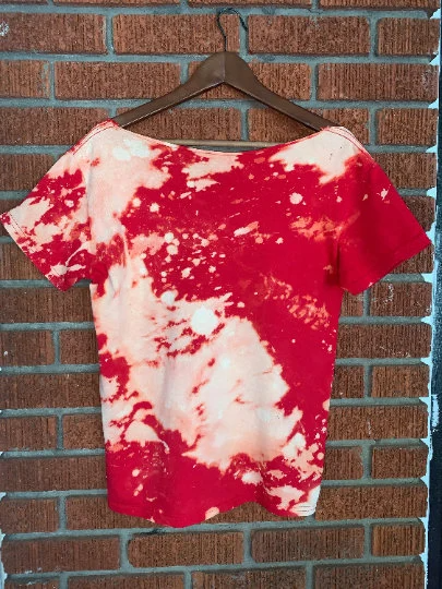 Handmade Howard Red Hand-Bleached T-Shirt