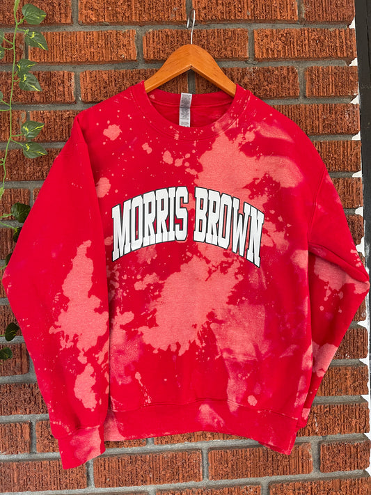 Handmade Morris Brown DST Color-Way Hand Bleached Crewneck Sweatshirt
