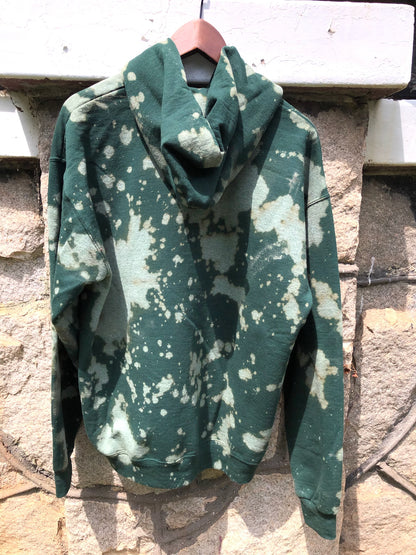 Handmade Eagles Forest Green Hand Bleached Crew Neck Sweatshirt or
