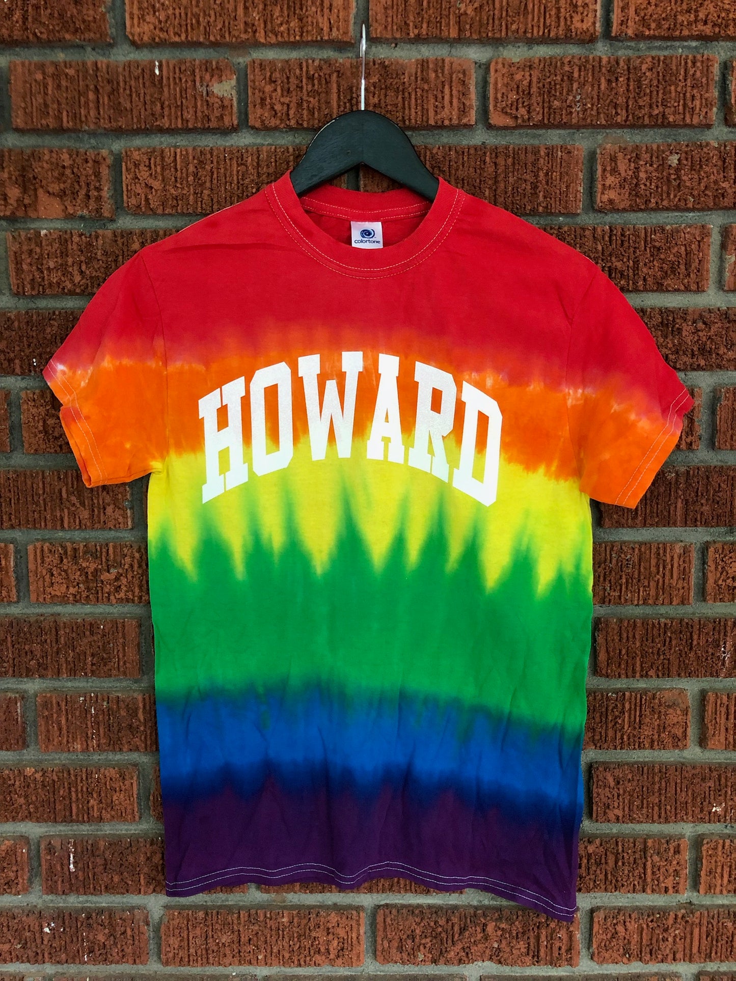 Handmade Howard Pride Ombre Rainbow Short Sleeve Crew Fringe or Spider Web Back Design Summer T-Shirt