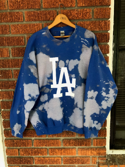 Navy blue bleached sweatshirt hot sale