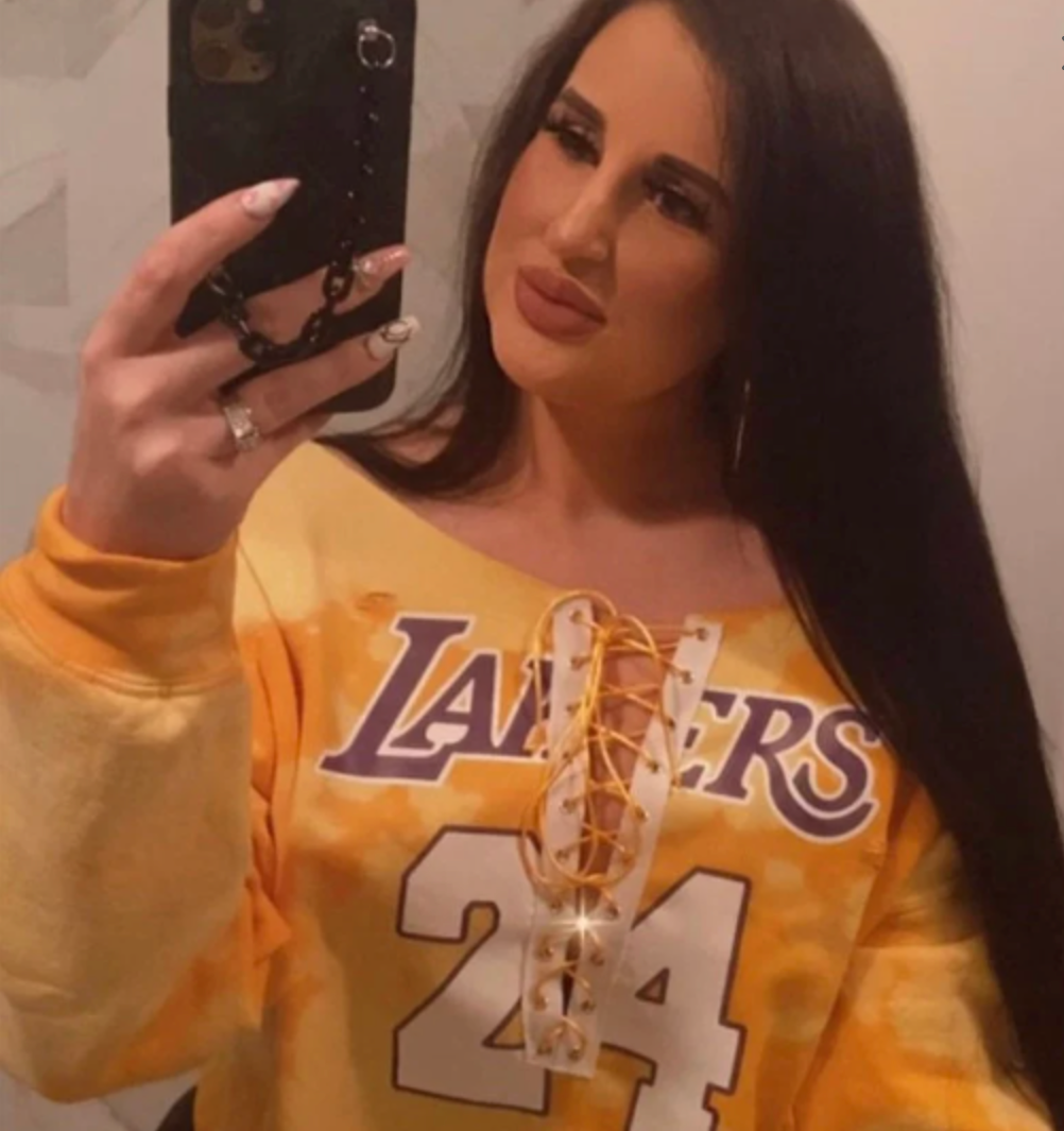 Cami Co. Lace Designs Handmade Los Angeles Lakers 24 Bleached Half and Half Purple Yellow Hooded Sweatshirt with Pockets 2x