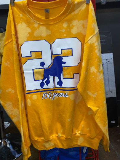 Handmade SGRho 1922 Centennial Hand Bleached Crewneck Sweatshirt