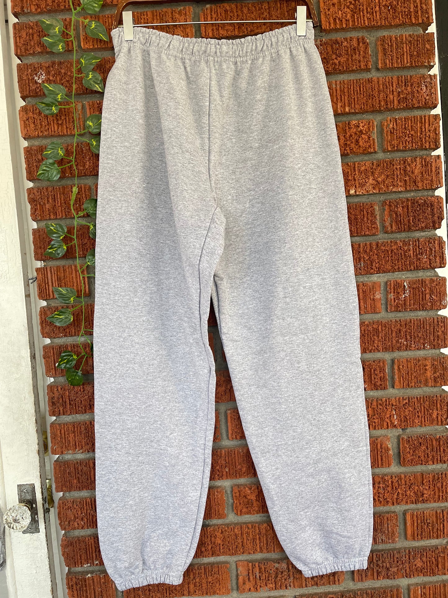 Handmade Drawstring Cuffed Classic Style Sweat Pants - Ash Grey