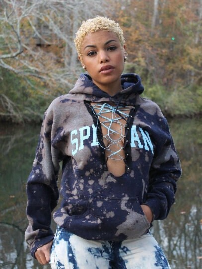 Custom lace online up hoodie